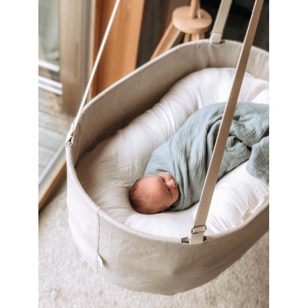 Hngende babyvugge - Natural Linned