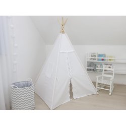 Tipi pompom - Hvid