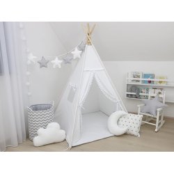 Tipi pompom - Hvid