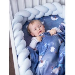 Flettet sengerand - Velour - Babybl