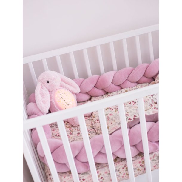 Flettet sengerand - Velour - Rose