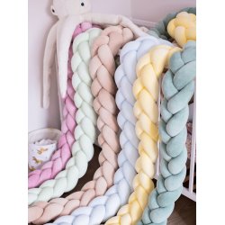 Flettet sengerand - Velour - Babybl