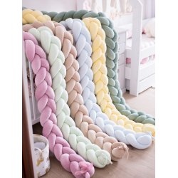 Flettet sengerand - Velour - Babybl