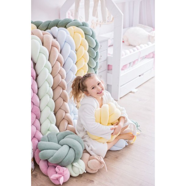 Flettet sengerand - Velour - Babybl