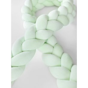 Flettet sengerand - Velour - Mint