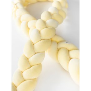 Flettet sengerand - Velour - Citron