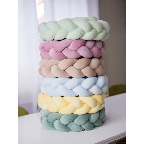 Flettet sengerand - Velour - Babybl