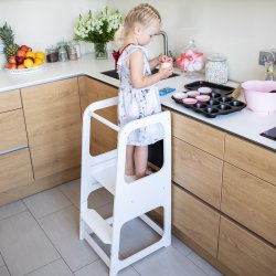 L�ringst�rn med kridttavle - Hvid