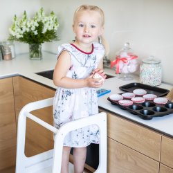 L�ringst�rn med kridttavle - Hvid