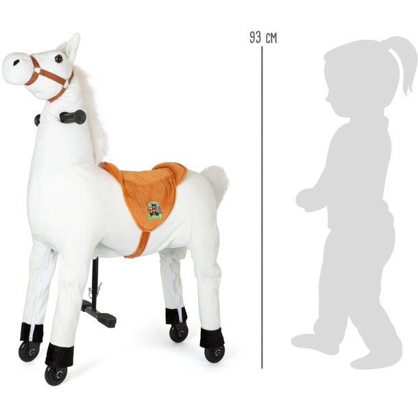 small foot Ridehest, hvid Hest
