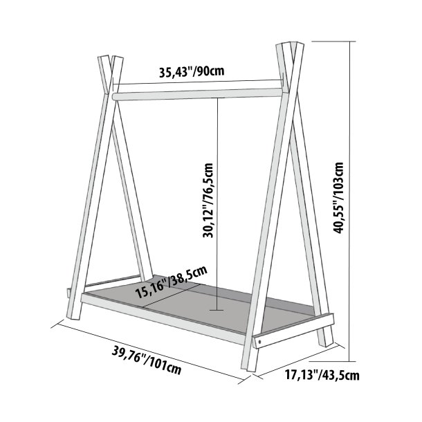 T�jstativ - m opbevaring - Naturlig tr�