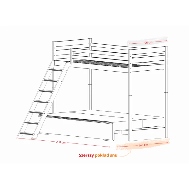 Kjeseng - Sofino 90x200/140x200