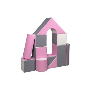 Byggeklodser - gr�/hvid/lyser�d