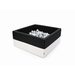 Boldbassin m. imiteret lder - m/u bolde - Sort