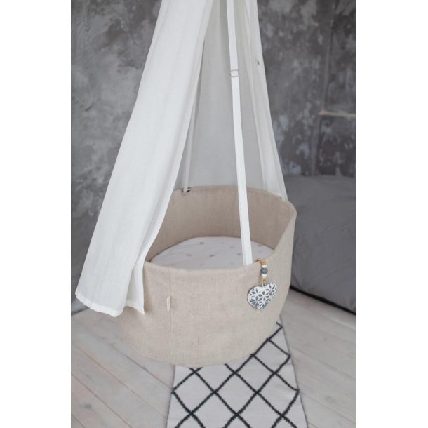 Hngende babyvugge - Natural Linned