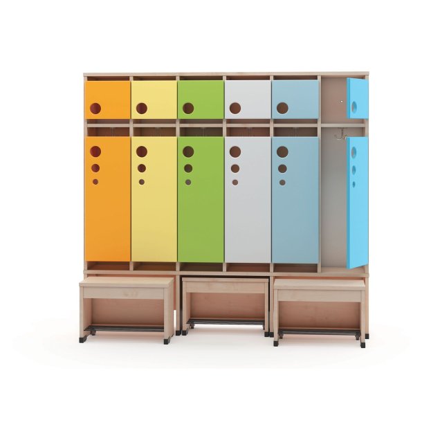 Garderobeskab 2/4/6 pers- Premiuim - uden lger