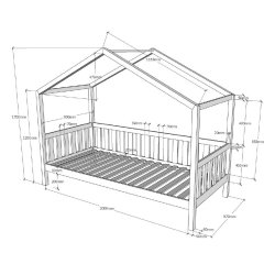 Husseng - Dallas m. tremmer - 90x200 cm
