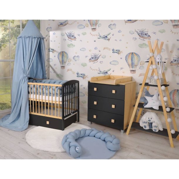 Tremmeseng - Leonardo - Antracit/tr� - 120x60 cm