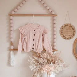 Cardigan - Pink Ruffle