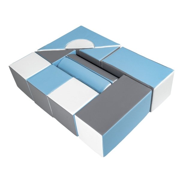 Byggeklodser - Bl - Gr - Hvid