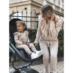 Trningsdragt med flser - bomuld