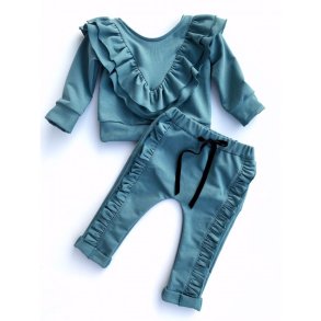 Joggingdragt med fl�ser - bl�