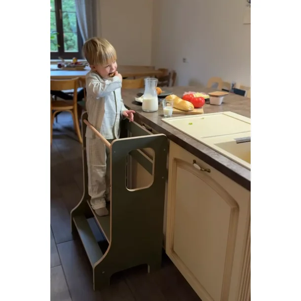 Dobbelt lringstrn - Slim - Oliven - M