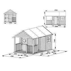 Legehus - Danny m. overdkket terasse