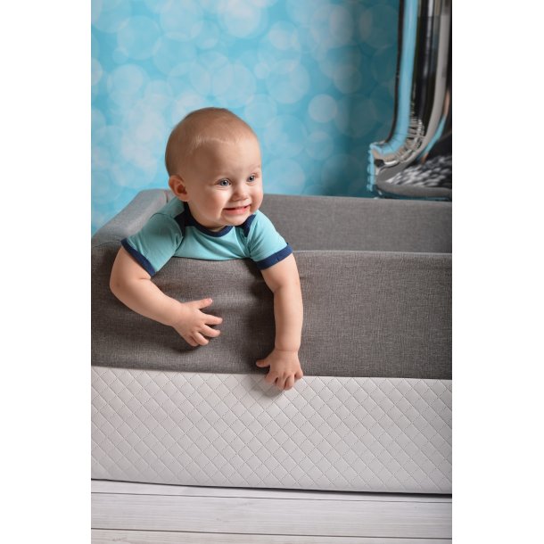 Boldbassin m. imiteret lder - m/u bolde - Lysegr