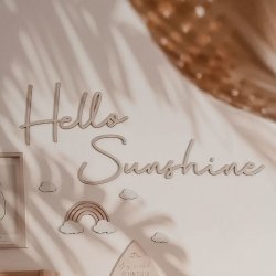 Tr� inskription - Hello Sunshine