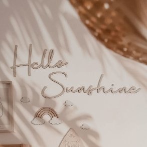 Tr� inskription - Hello Sunshine