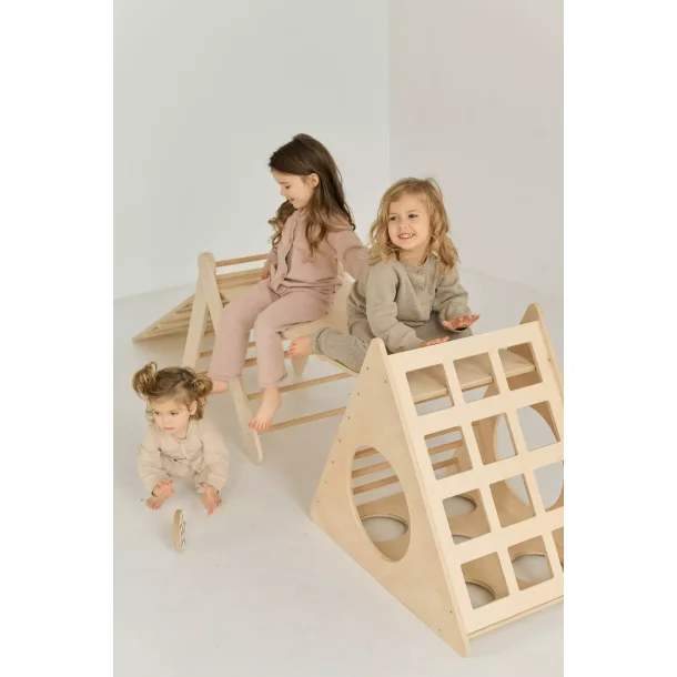 Klatretrekant + rutsjebane - stige/klatrevg