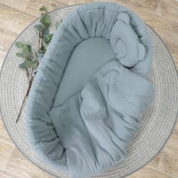 Moseskurv - Gr� - Gr�t stof