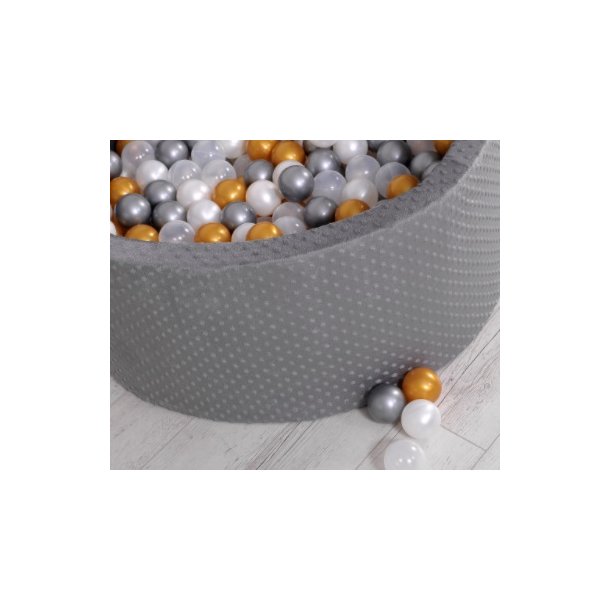 Rundt boldbassin - Minky mrkegr - Inkl 200 bolde