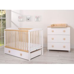 Tremmeseng - Leonardo - Hvid/tr� - 120x60cm