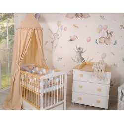 Tremmeseng - Leonardo - Hvid/tr� - 120x60cm