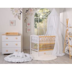 Tremmeseng - Leonardo - Hvid/tr� - 120x60cm