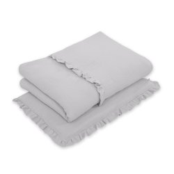 Sengetj m. sengerand - Gr Muslin