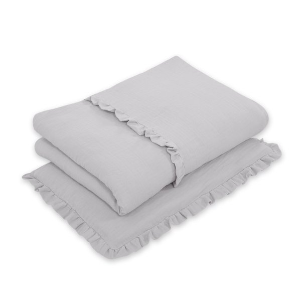 Sengetj m. sengerand - Gr Muslin