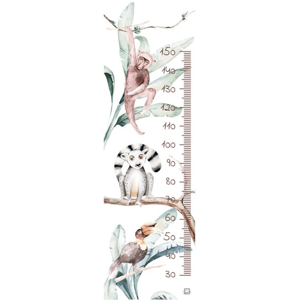 Wallsticker - Jungle og venner - H�jdem�ler