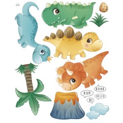 Wallsticker - Dino friends 2