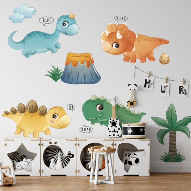 Wallsticker - Dino friends 2