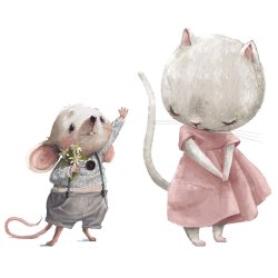 Wallsticker - Mus &amp; kat