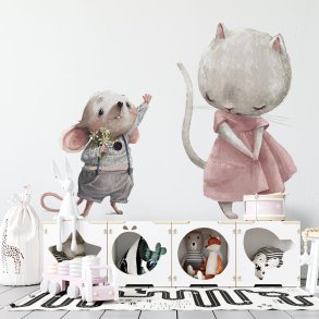 Wallsticker - Mus & kat