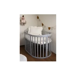 7i1 babyseng - Oval - Med madras - Lysegr