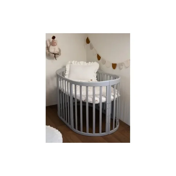 7i1 babyseng - Oval - Med madras - Lysegr