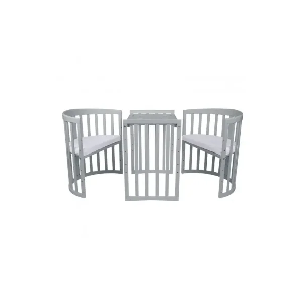 7i1 babyseng - Oval - Med madras - Lysegr