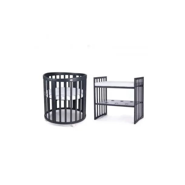 7i1 babyseng - Oval - Med madras - Mrkegr