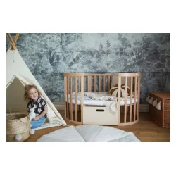 7i1 babyseng - Oval - Med madras - Natur