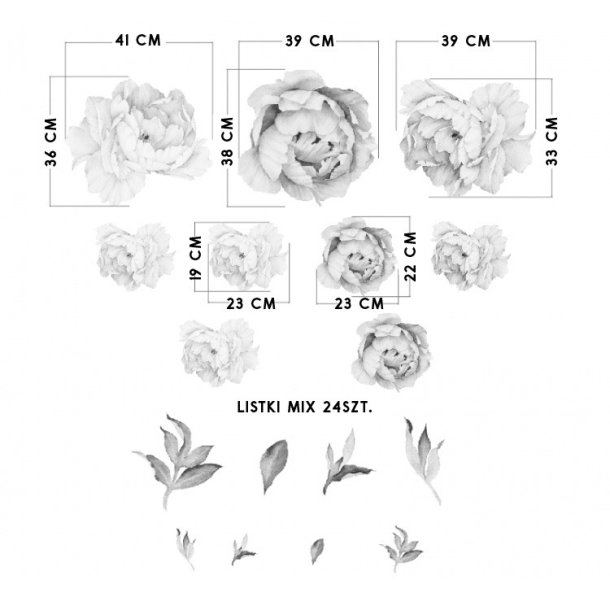 Wallsticker - Pre Peonies